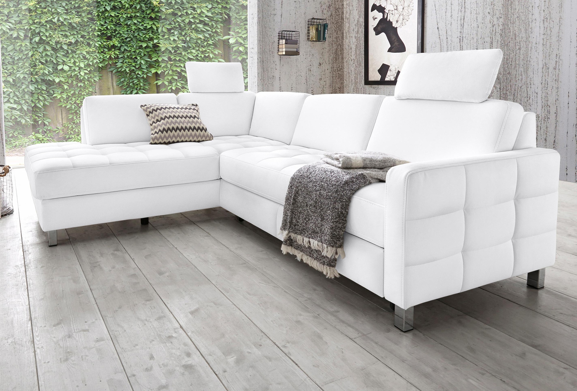 sit&more Ecksofa »Pablo L-Form« wahlweise mit Bettfunktion