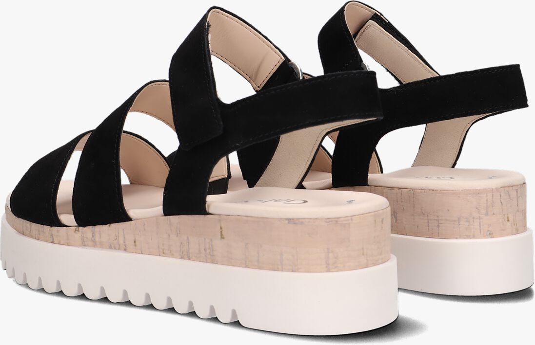 zwarte gabor platte sandalen 660 3