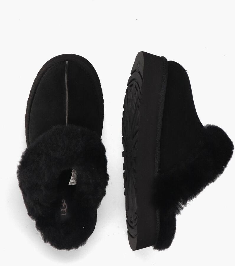 Ugg Slippers & Mules Plush Lined Black Slip-On Sandals With Thick Sole in zwart