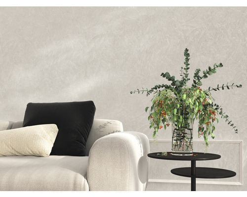 Vliesbehang 32813 Vintage Deluxe effen zilver