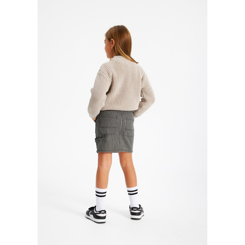Køb The New Dark Blue Denim London Denim Nederdel