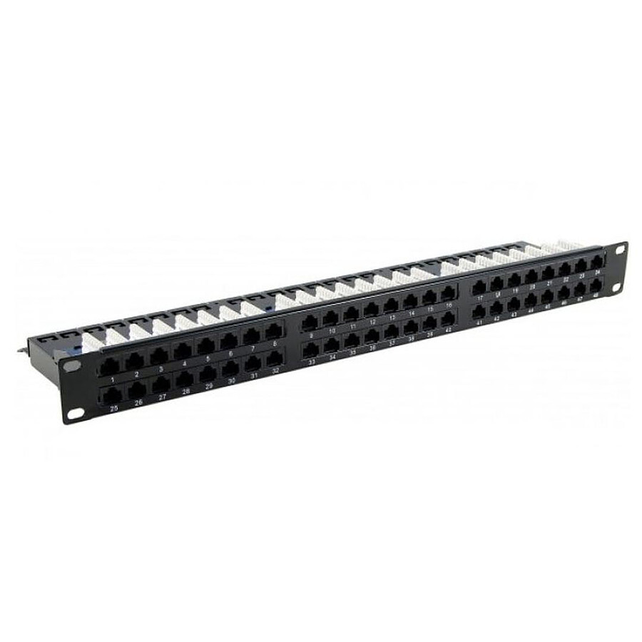 Panneau de brassage 48 ports catégorie 6 UTP pour coffret / armoire / baie 19''