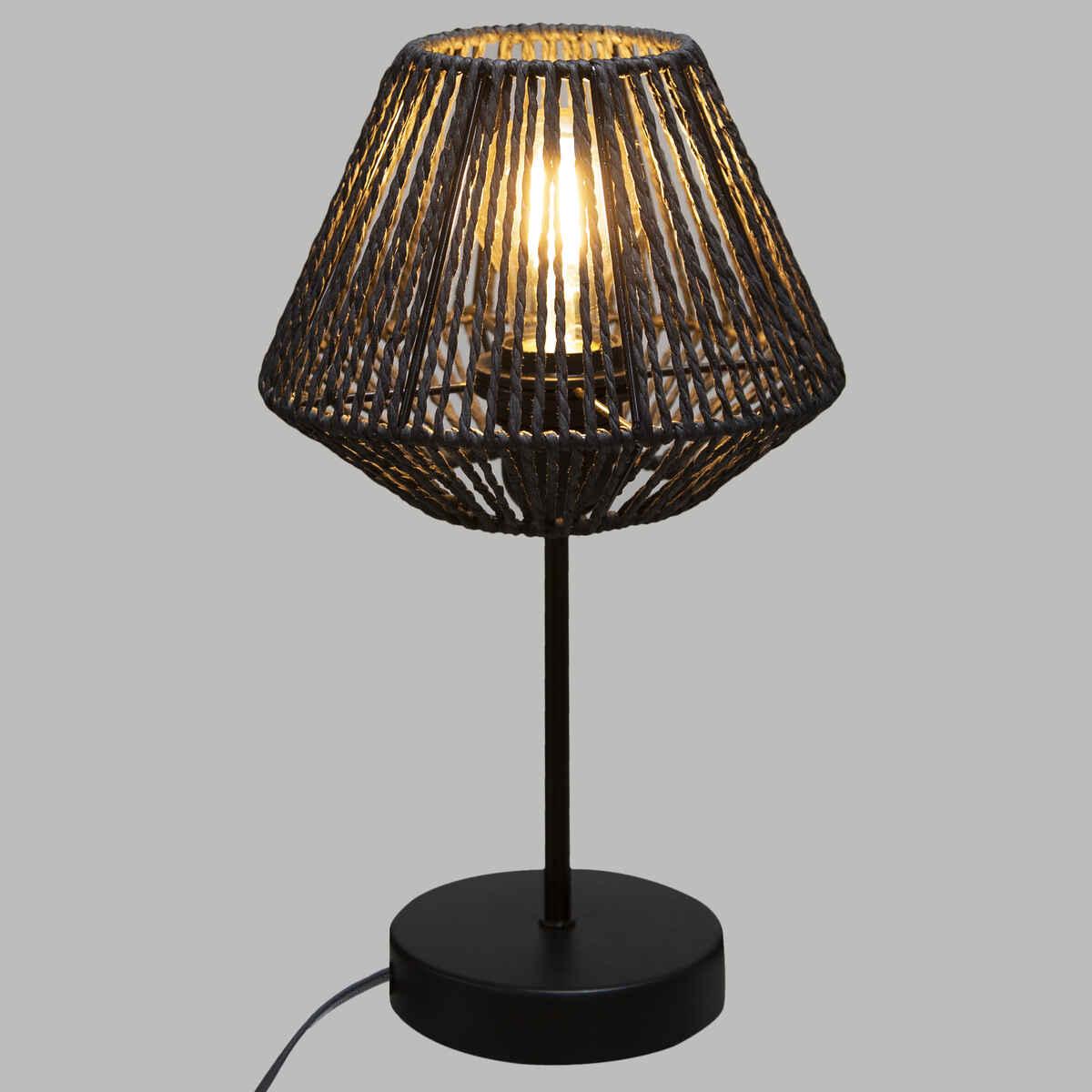 LAMPE CORDE NOIR JILY H.34CM