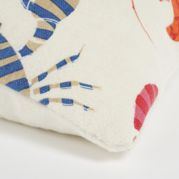 Kussen kreeft off white - l55xb35xh10cm