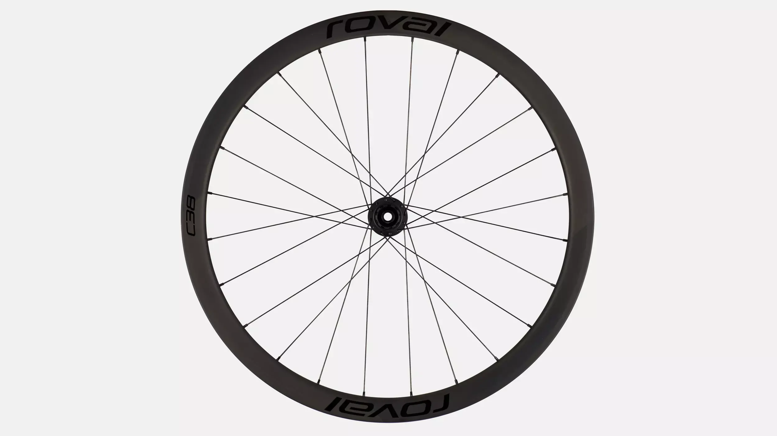 Roval Rapide C 38 Carbon Tubeless Disc Race Wielset Carbon/Zwart