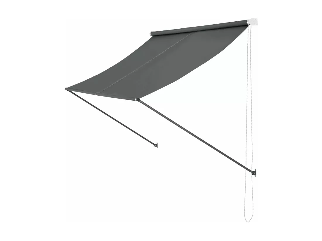 Brise-soleil pare-soleil auvent pour grise 250 x 120 x 0 cm 03_0001106