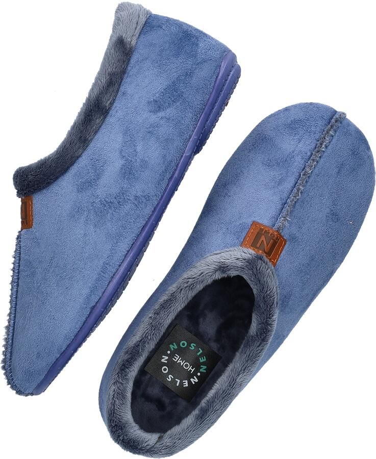 Nelson Home pantoffels blauw