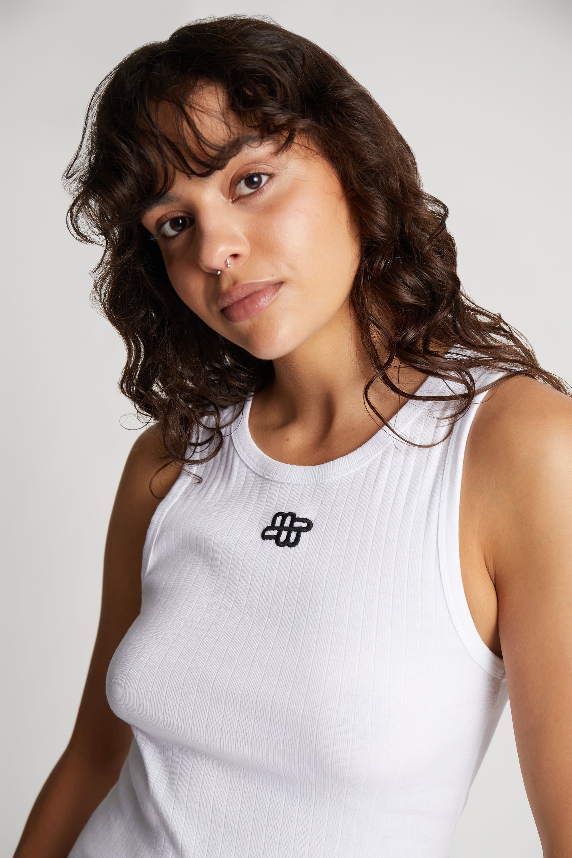 MUNTHE  Tezza Logo tank top - hvid