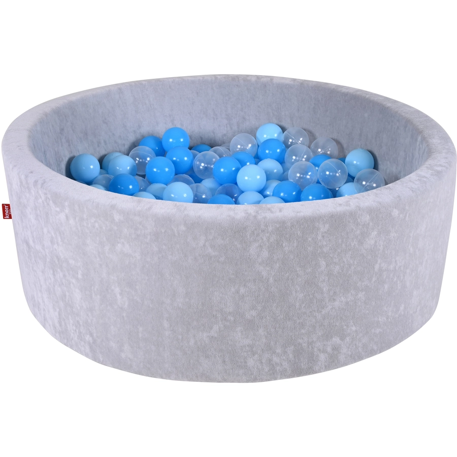 knorr toys® Bällebad soft - Grey - 300 balls soft bluebluetransparent grau