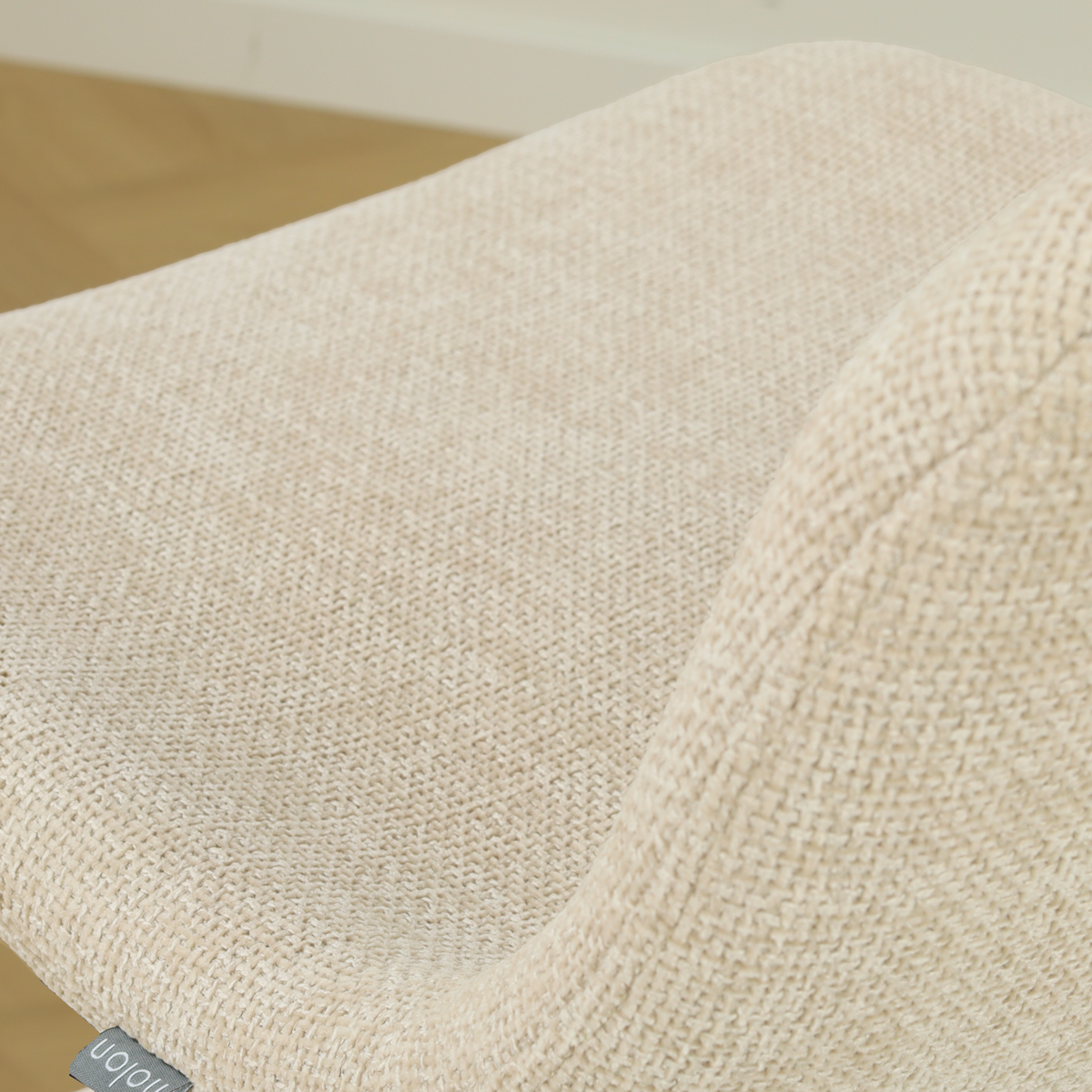 Barkruk Nino-Mats zwart onderstel cottonbeige 75 cm