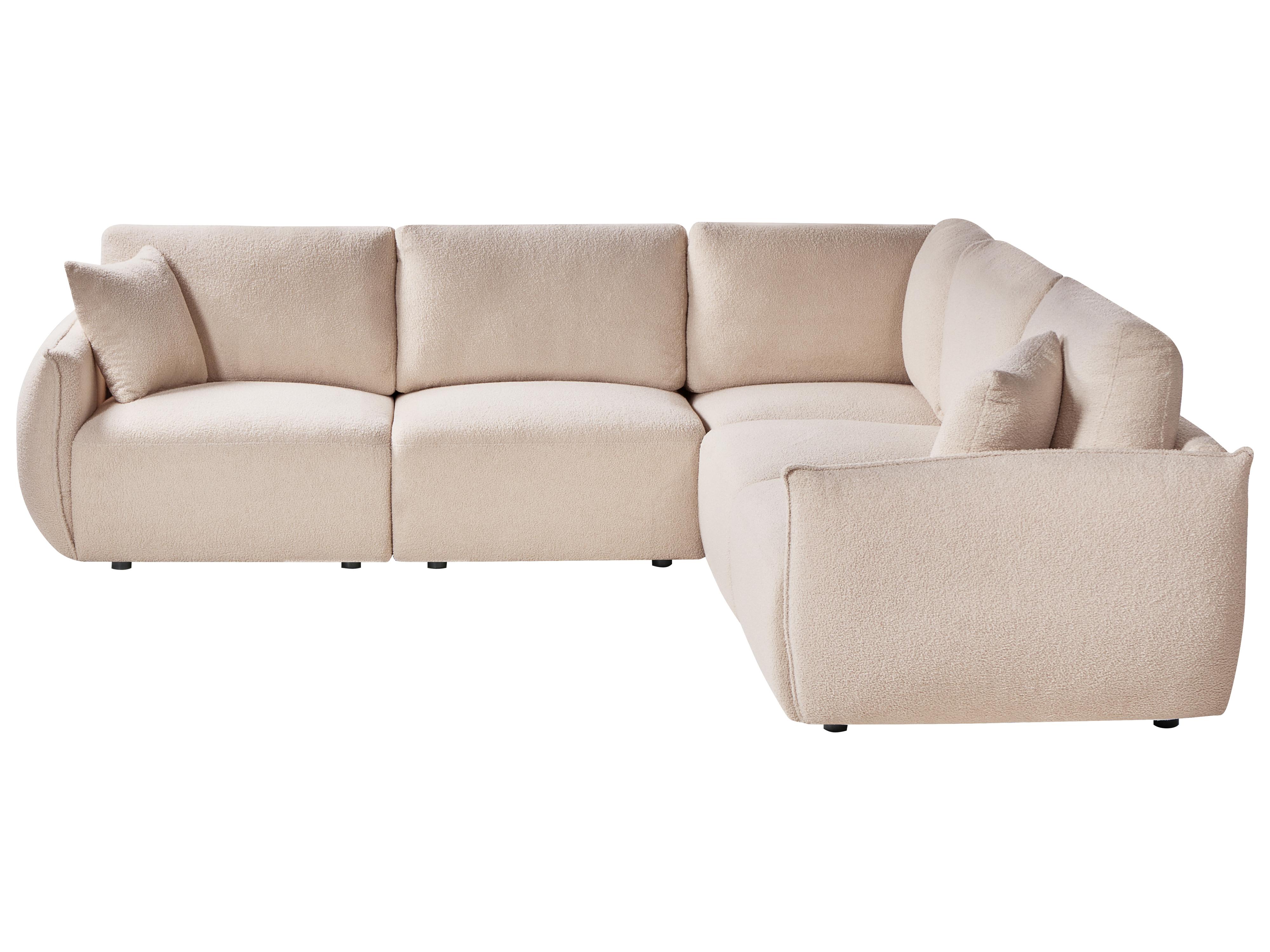 Modulaire hoekbank 5-zits MESNALI Beige linkszijdig
