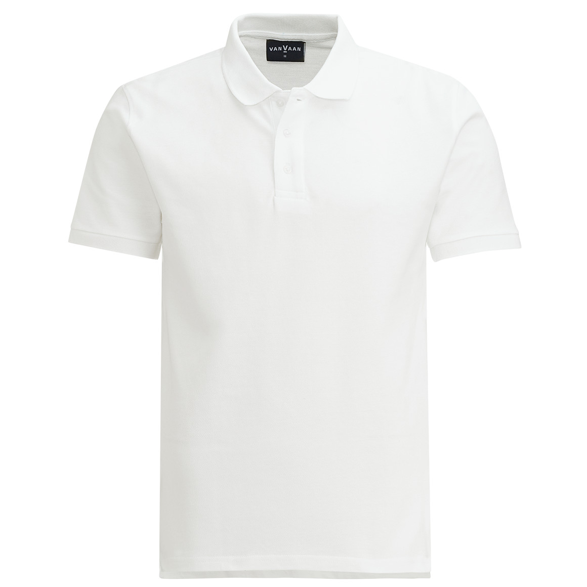 VanVaan Herren Poloshirt in Piqué-Qualität weiss