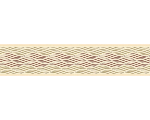Zelfklevende rand 3841-33 Alleen Rand Golven beige bruin 5 m x 13 cm