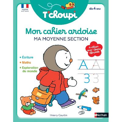 T'choupi Mon cahier ardoise : Ma moyenne section