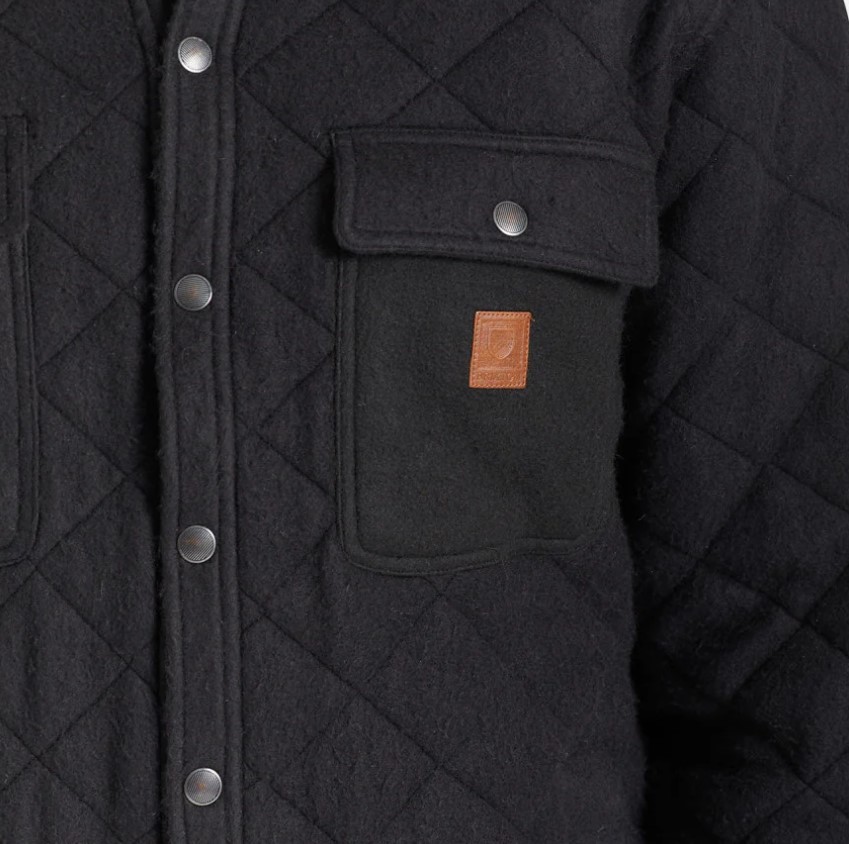 Brixton Cass Quilted Fleece Jacket Black