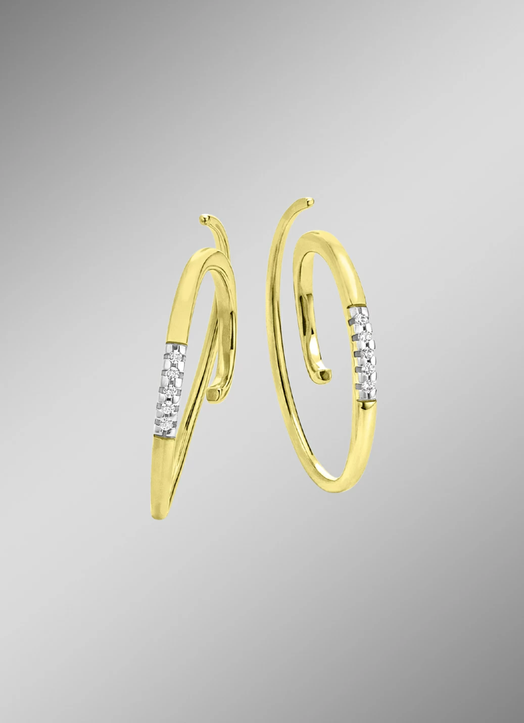 Modernes Design: Ohrhaken mit 10 Brillanten