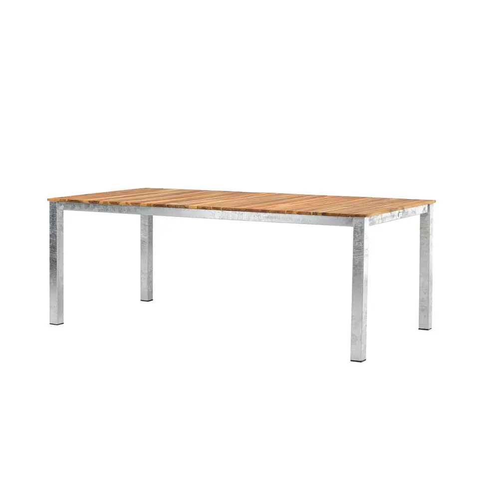 Tuintafel Acaciahout/Metaal - 200x100x74cm - Zenia
