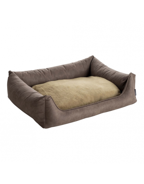 Maxxnobel Orthopedische Sofa Lederlook\/Teddy Taupe - Hondenbank