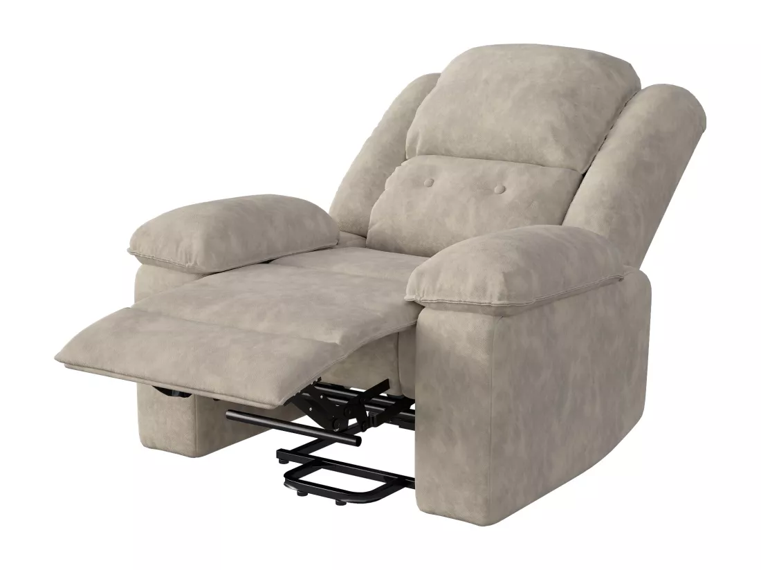 Fauteuil inclinable électrique 160° avec télécommande, massage 8 points + massage lombaire 2 points, cuir PU, marron