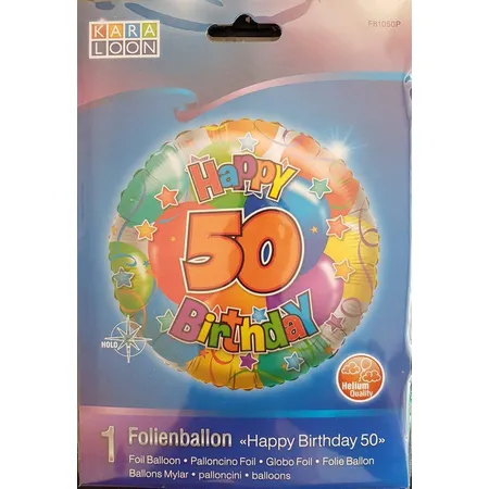 Karaloon Folienballon Happy Birthday 50