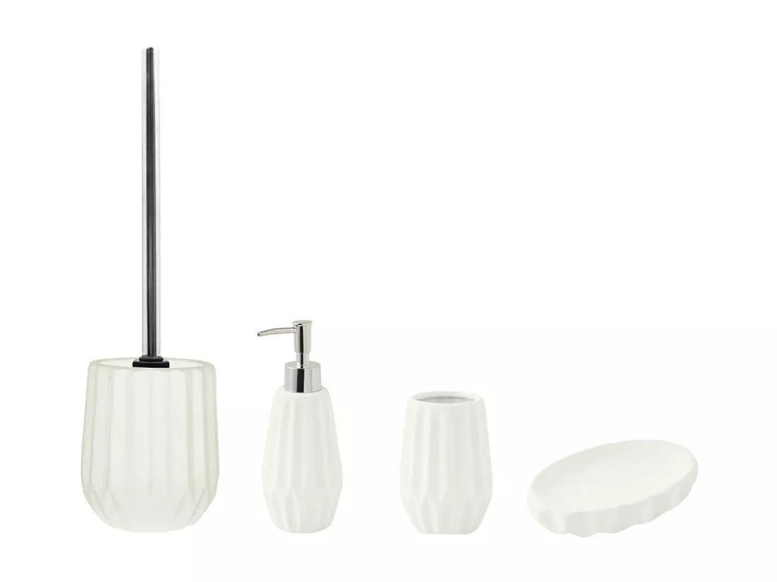 Set de salle de bain 4 pièces 4 pièces en céramique blanc
