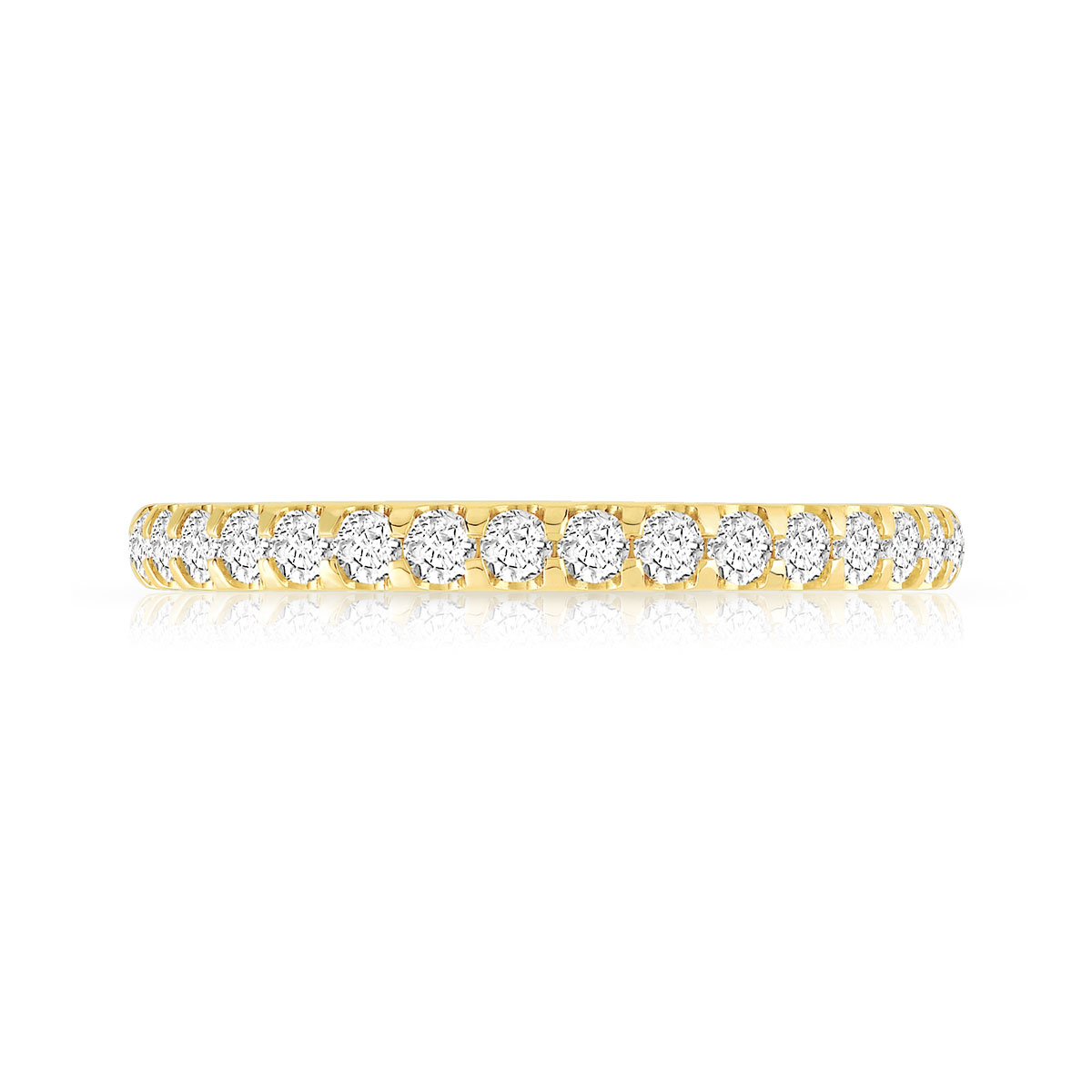 Alliance or 750 jaune diamants synthétiques 0.75 carat