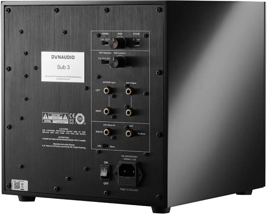 Dynaudio Sub 3 Noir Satiné Caissons de basses