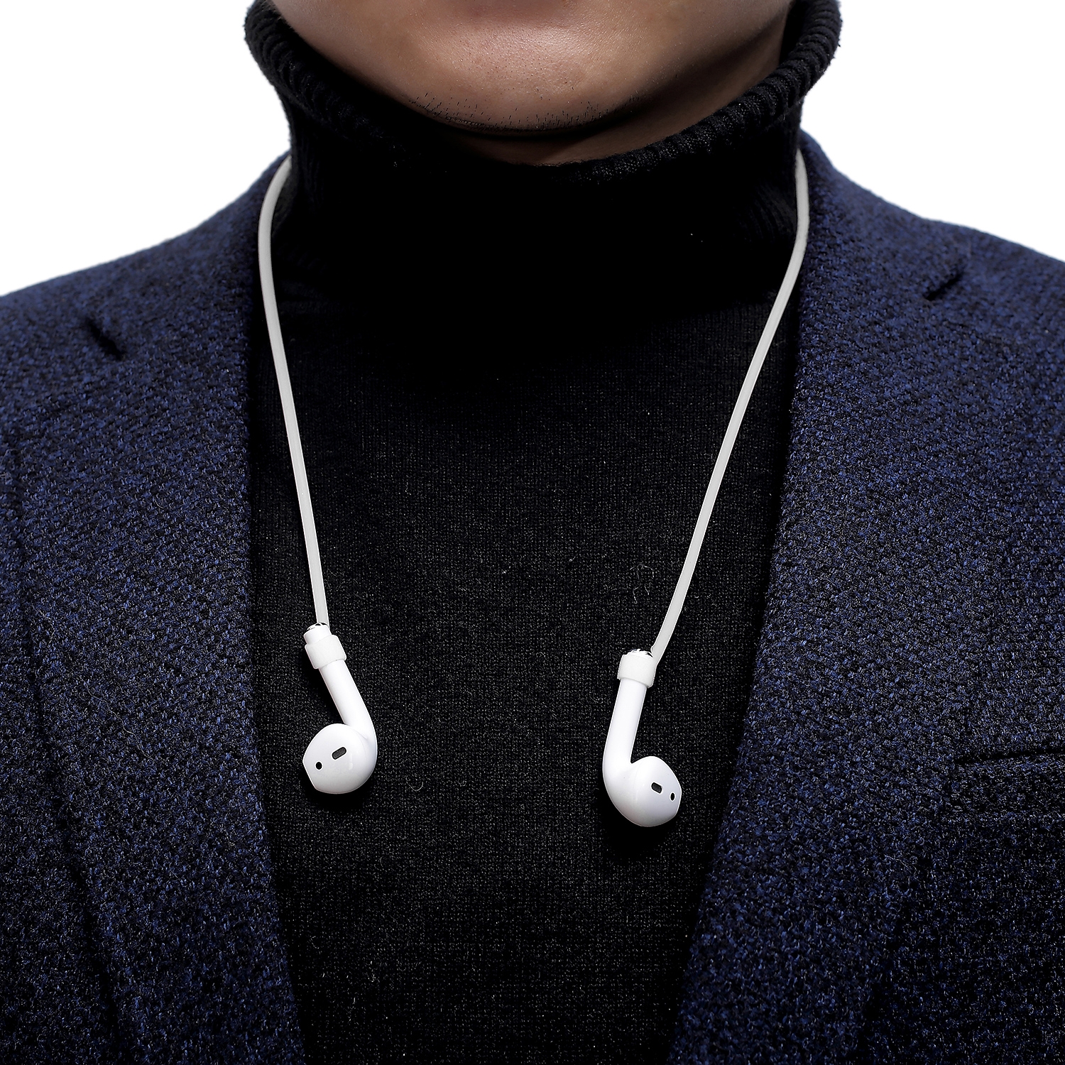 AirPods (1./2./.3. Gen.) Anti-Lost Halteband Silikon Strap - Weiss