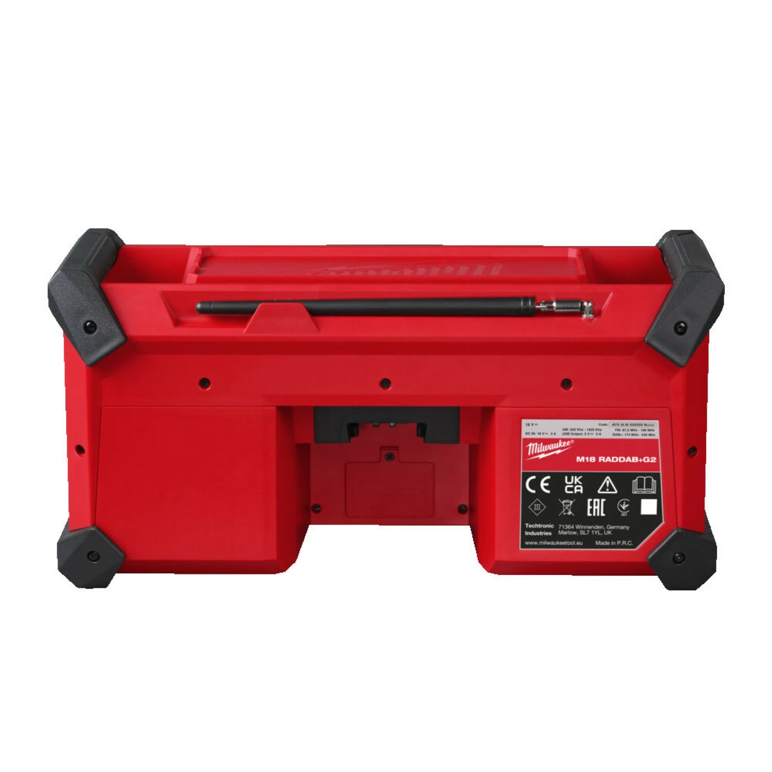 Milwaukee M18 RADDAB G2-0 18V Li-ion accu JOBSITE bouwradio body - DAB