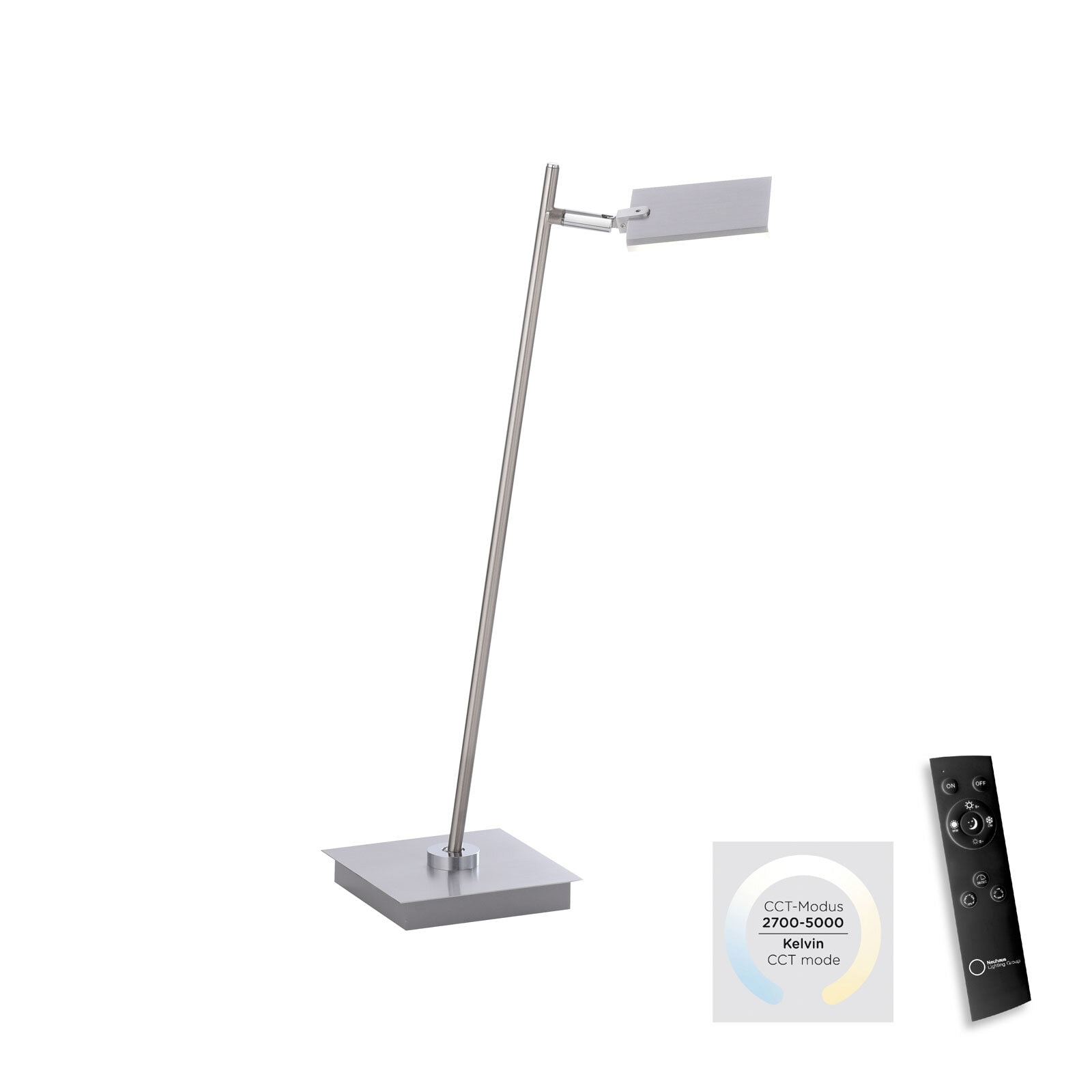 Paul Neuhaus LED Tischlampe PURE-MIRA alufarbig