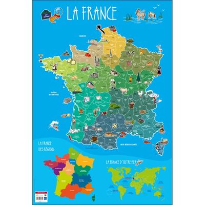 Bouchut - Poster pédagogique effaçable - 52 x 76 cm - France