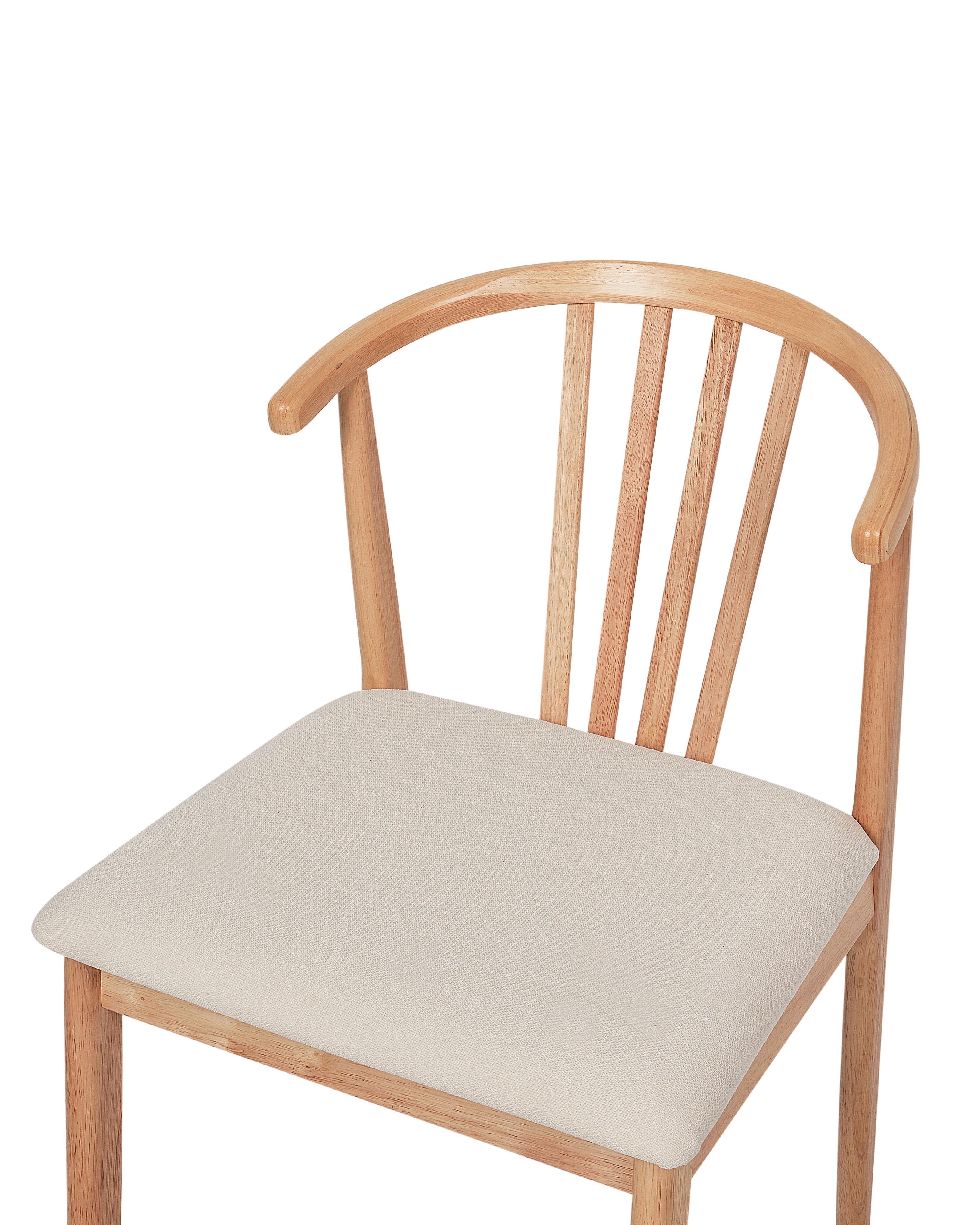 Set van 2 eetkamerstoelen CRAIG Hout Lichtbruin/beige