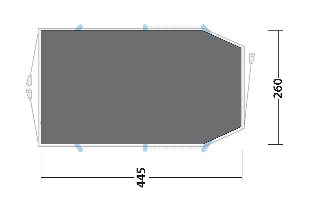Zeltunterlage Footprint Starhill 4, 445 cm x 260 cmZeltunterlage schützt vor Abrieb und Beschädigung
