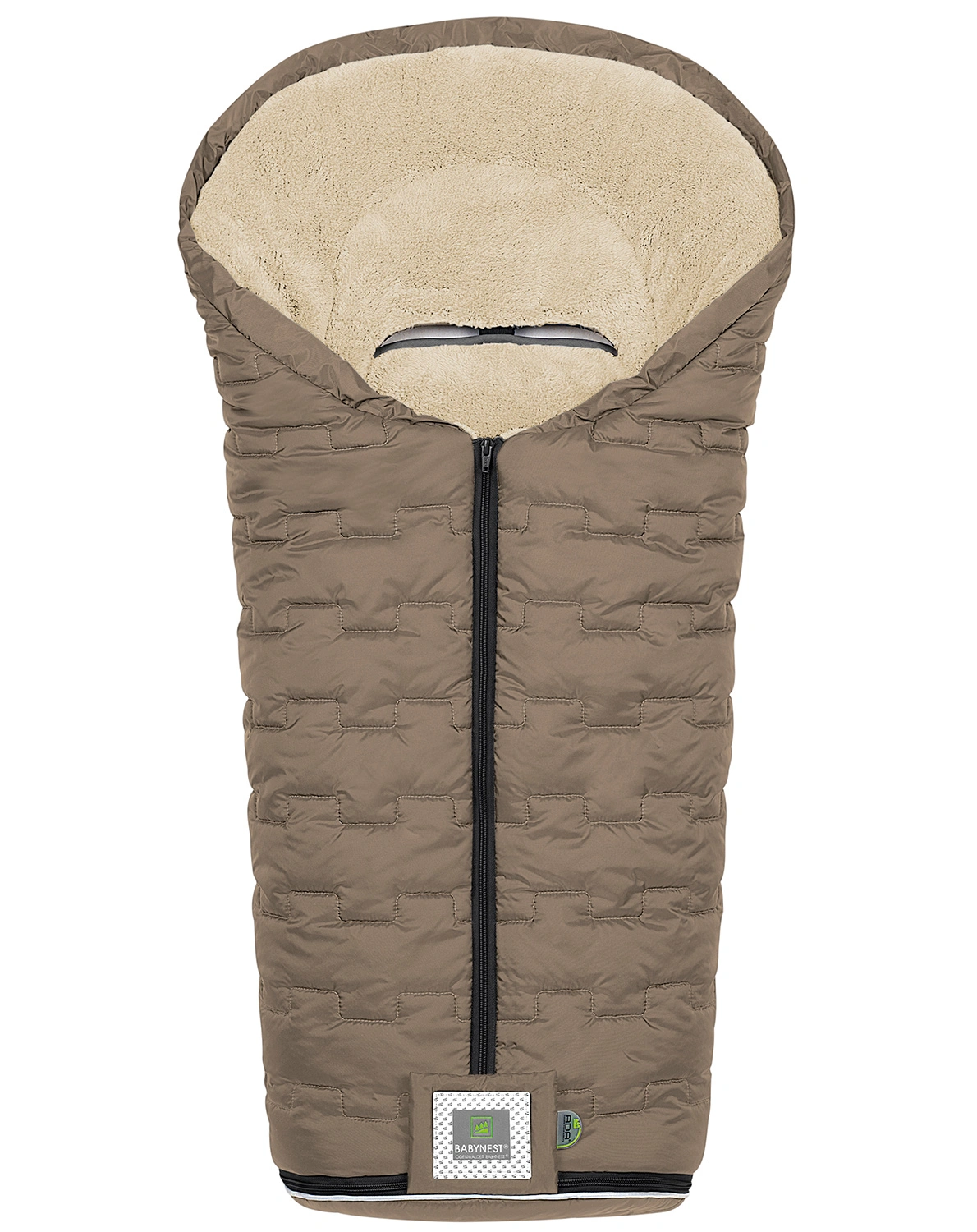 Fußsack OSKAR LINE (98cm) weitenverstellbar in dark wood