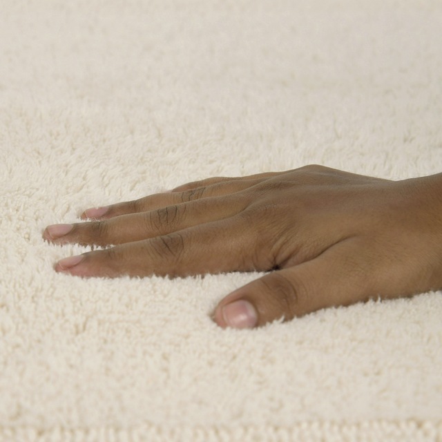my home Badematte »Kapra, Badvorleger, Badezimmer Teppich« Höhe 14 mm beidseitig nutzbar | fussbodenheizungsgeeignet | strapazierfähig mit Bordüre, Badteppich, Badematte, Baumwolle