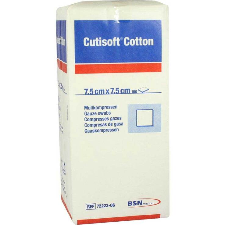 Cutisoft Cotton Kompresse 7,5x7,, 100 St