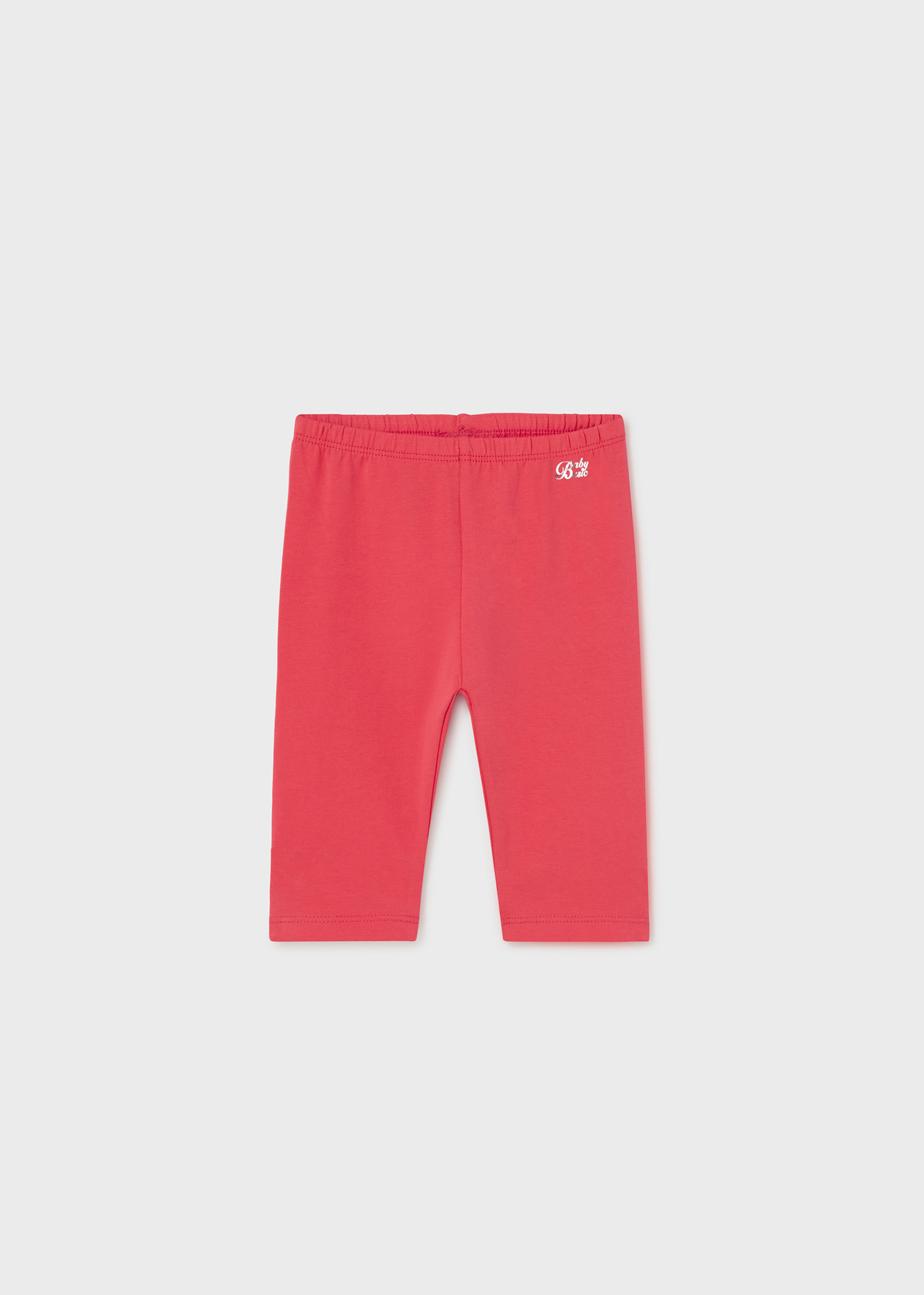 Calças legging curtas básicas para bebês, feitas de algodão sustentável.