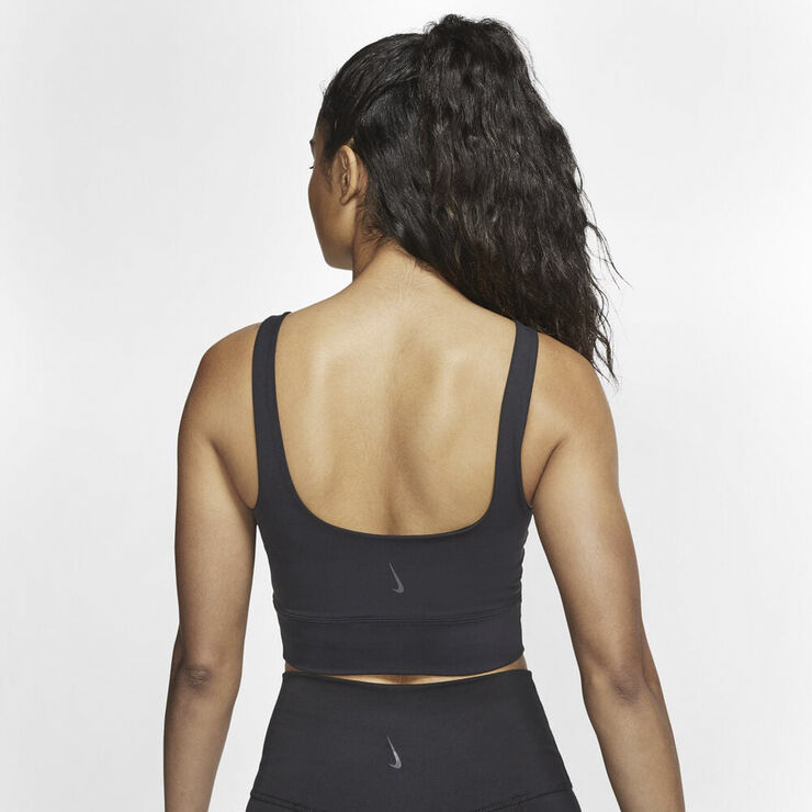 Nike Yoga Luxe Infinalon Crop Traeningstop Sort