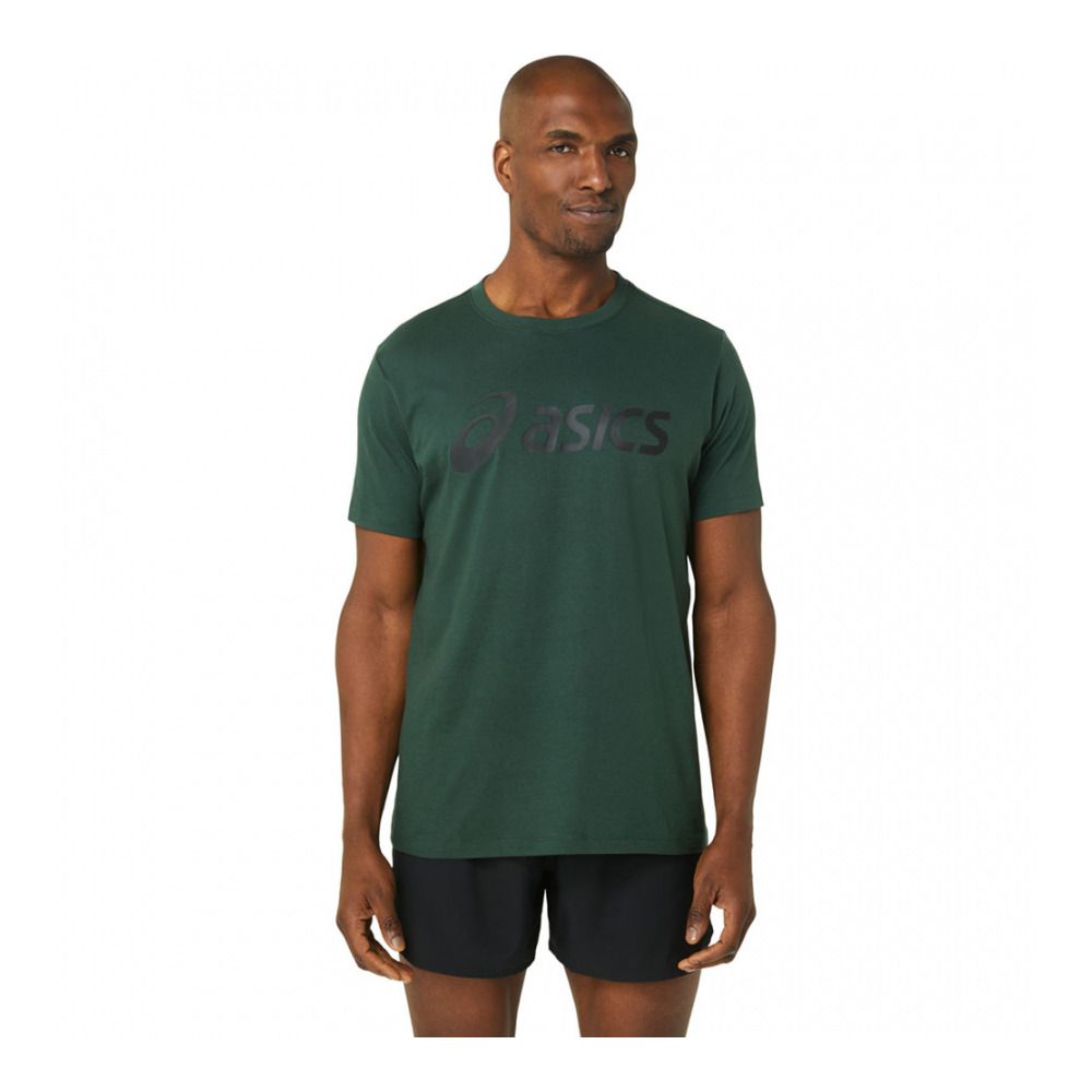 Asics ASICS BIG LOGO - Tee-shirt Homme rain forest/performance black