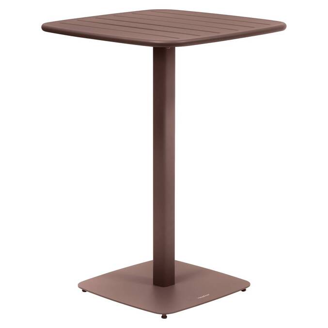 Table haute de jardin carrée ALEGORIA Acajou