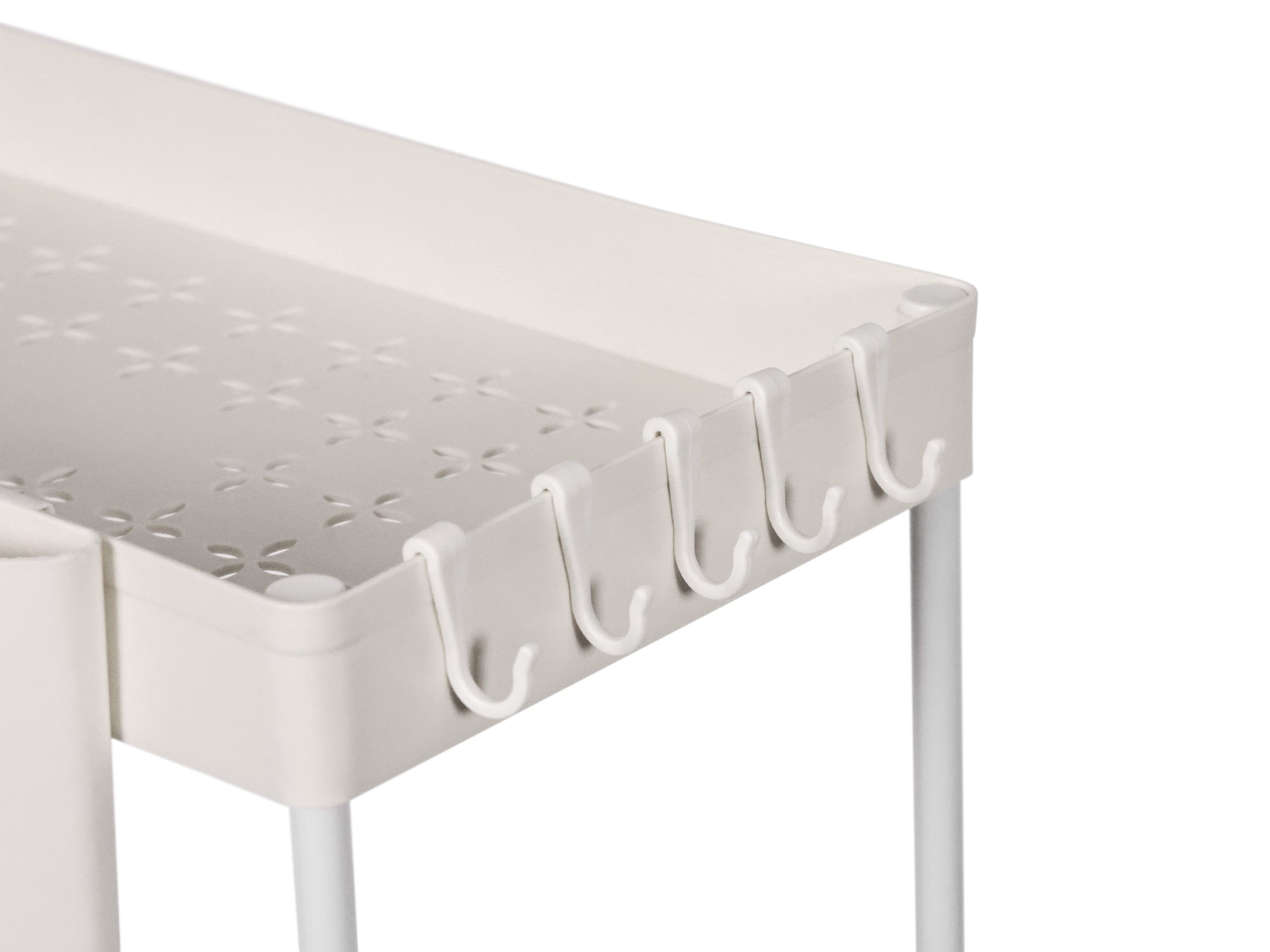 Schrank-Organizer Küche 2 Etagen 39 x 21 x 36 cm weiss