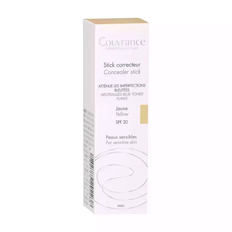 Couvrance -  Stick Correcteur jaune - masque les imperfections bleutées - 3,5g
