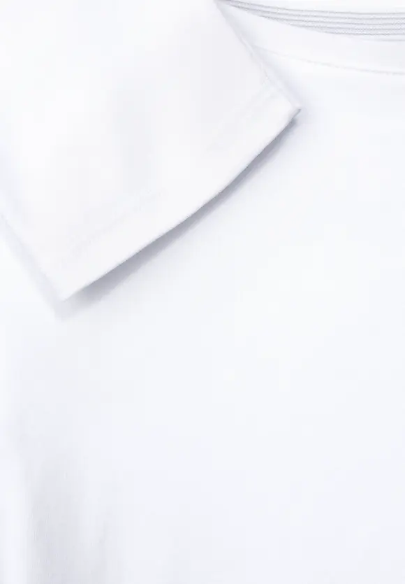 Basic T-Shirt in Unifarbe - White
