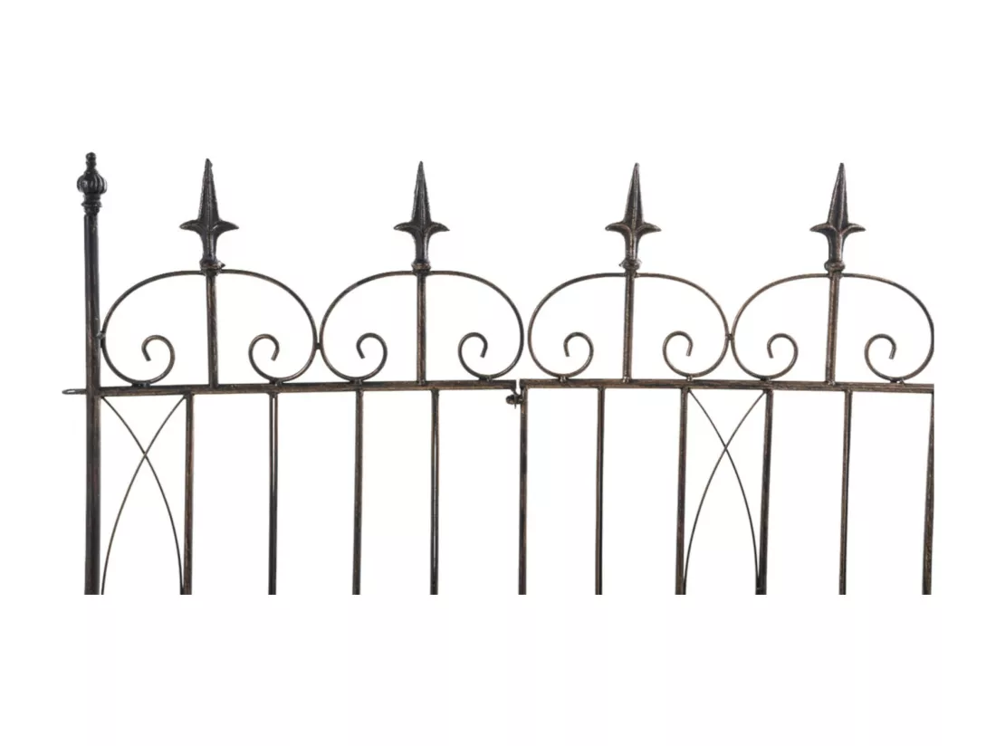 Lot de 4 Clôture de jardin - Métal & Métal - Bronze - Mangold