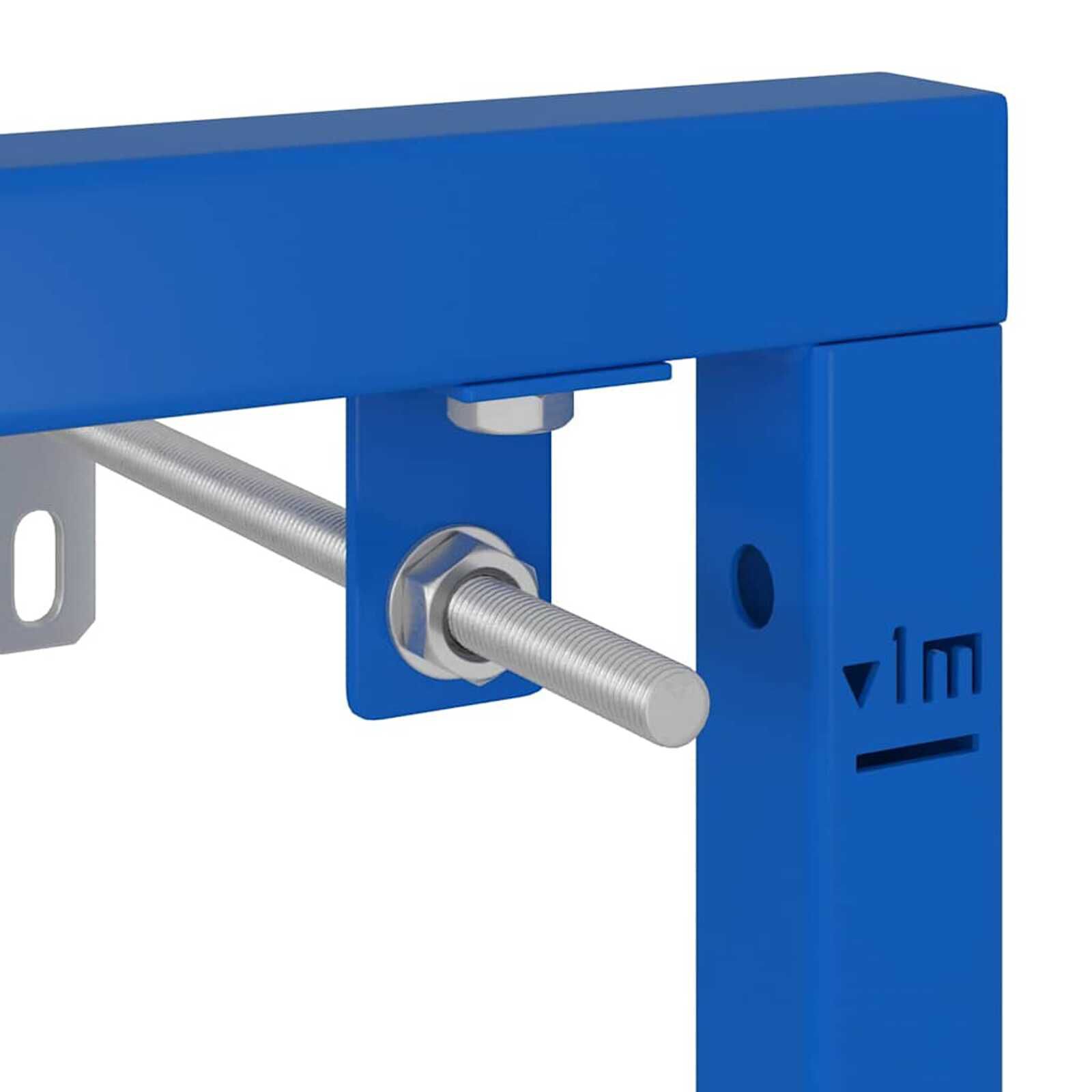 vidaXL Badkamermuurbeugel Blauw 50 x 17,5 x 136 cm Staal