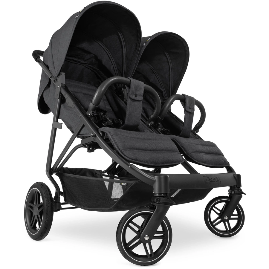 hauck Geschwisterwagen Uptown Duo Melange Black