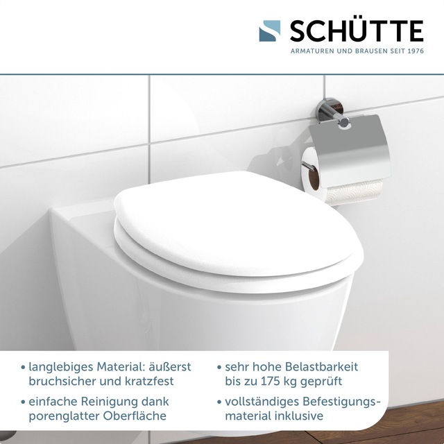 Schütte WC-Sitz Duroplast,maximale Belastung der Klobrille 175 kg