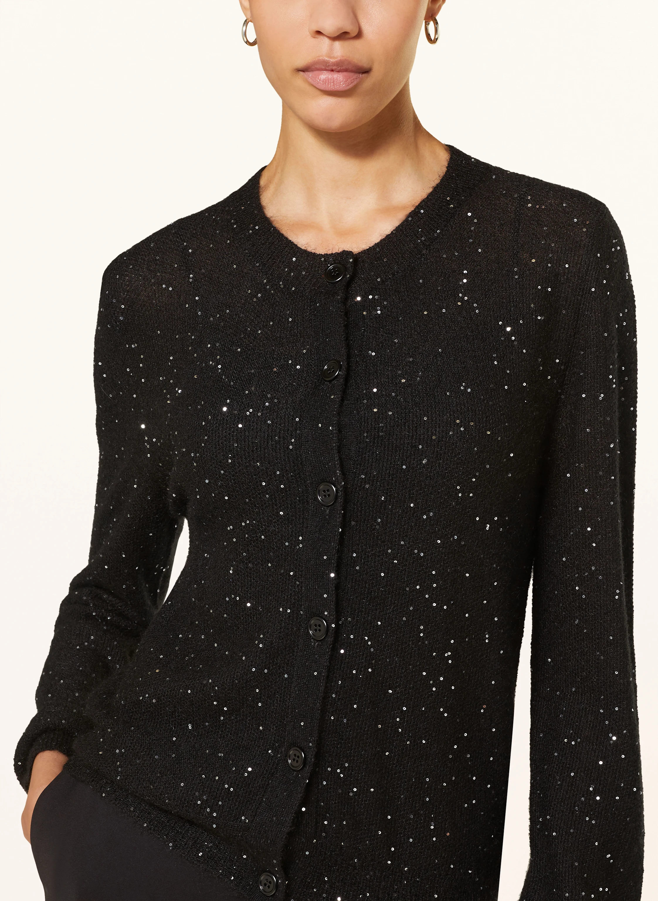 FABIANA FILIPPI Strickjacke mit Mohair und Pailletten