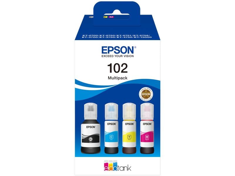 Epson Tinte 102 / C13T03R640 BK, Y, C, M Druckerpatrone: Schwarz, Gelb, Cyan, Magenta