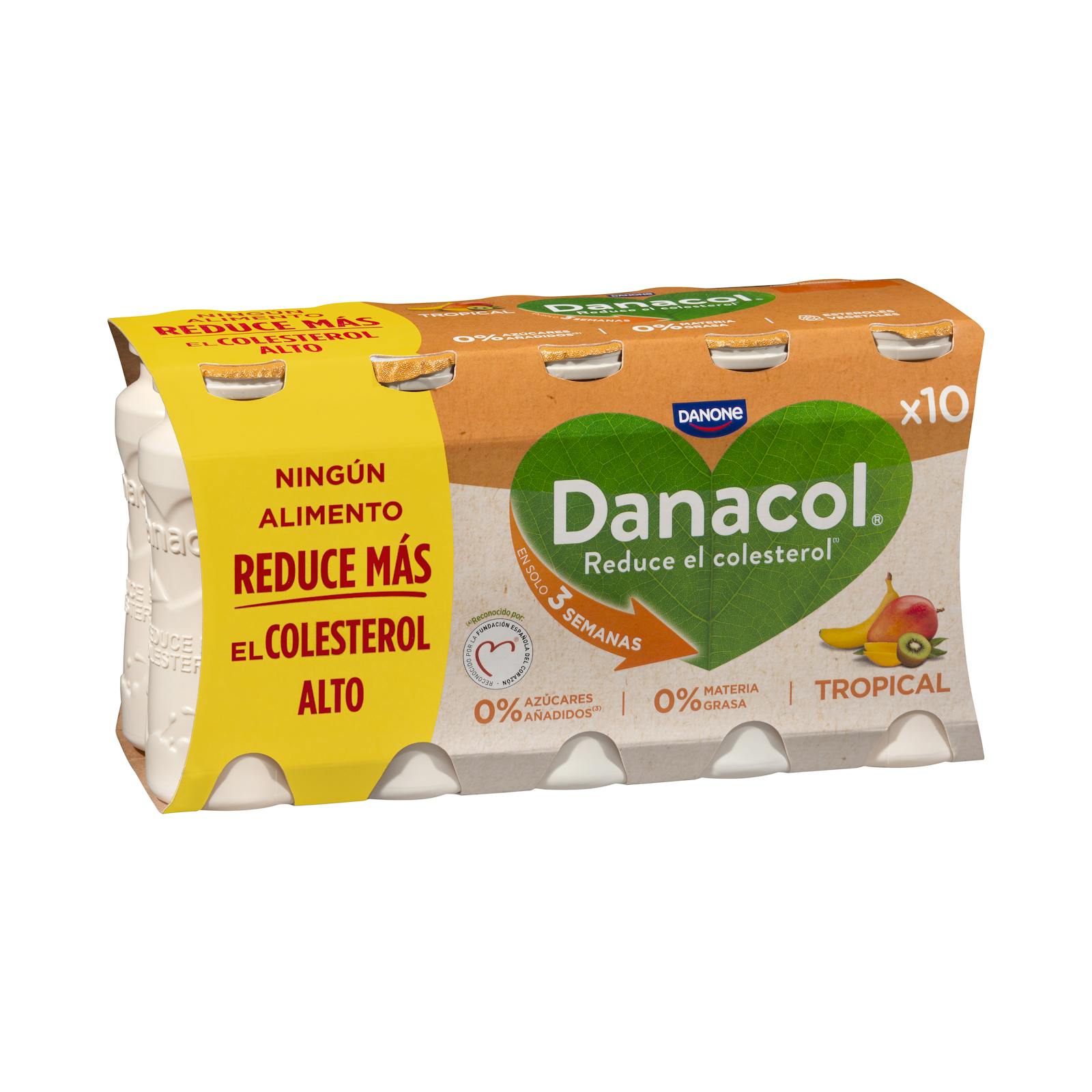 Boisson lactée tropicale Danacol 0% sucres ajoutés